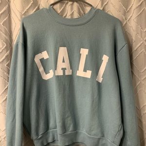 “CALI” Oversized crew neck sweatshirt